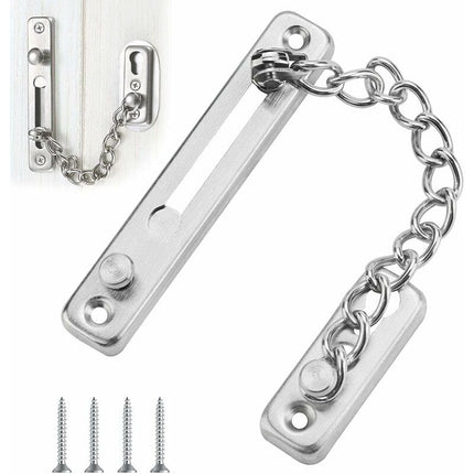 Security Door Chain Anti-Theft Door Lock Stainless Steel Door Chain Lock Sliding Door Restrictor With 4 Screws For.