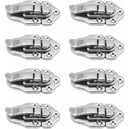 8 Toggle Clasp Latches Toggle Lock Lever Clasp For Jewelry Box Gift Boxes Toolbox Suitcase And Chest - Silver.