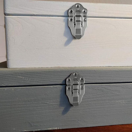 8 Toggle Clasp Latches Toggle Lock Lever Clasp For Jewelry Box Gift Boxes Toolbox Suitcase And Chest - Silver.