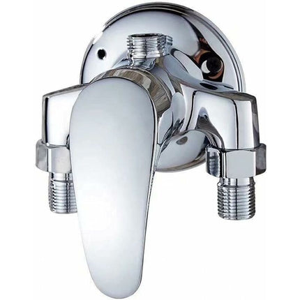 Brass Single Lever Wall Mounted Shower Mixer Tap For Bathroom Cold And Hot Water, Chrome.