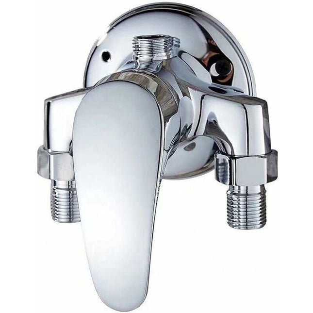 Brass Single Lever Wall Mounted Shower Mixer Tap For Bathroom Cold And Hot Water, Chrome.