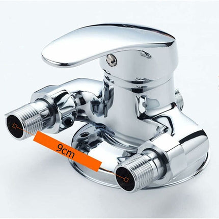 Brass Single Lever Wall Mounted Shower Mixer Tap For Bathroom Cold And Hot Water, Chrome.
