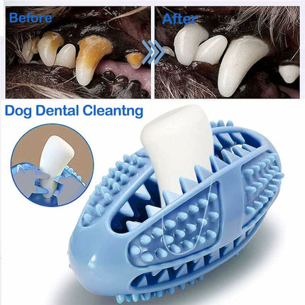 Dog Chew Toy, Educational Dog Toy, Heavy Duty Rubber, Blue - Biting, Chasing And Fetching Toy - For Medium Dogs And.