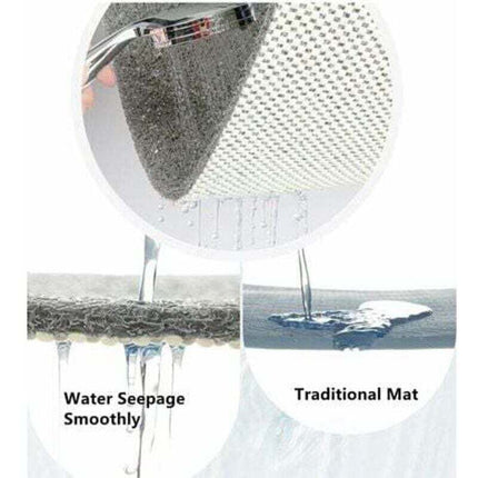 Shower Mat For Indoor Shower, Non-Slip Loofah Bath Mat, Anti-Mold, Anti-Bacterial, Soft Pvc Bath Mat For Bathroom, Wet.