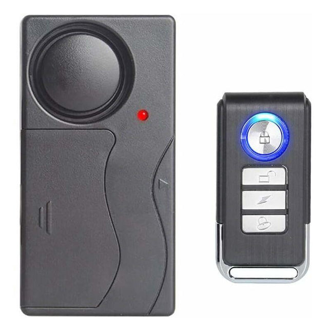 Wireless Vibration Alarm, Anti-Theft Alarm For Bicycle/Motorcycle/Car/Vehicles/Door/Window, 110Db Sound (Remote Control.