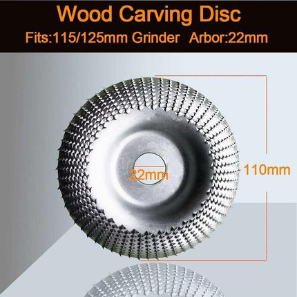 Wood Grinder Disc 110 Mm, Wood Grinder Disc For ROugh Grinding Of Materials, Wood Carving Disc Suitable For 115 Mm-125.
