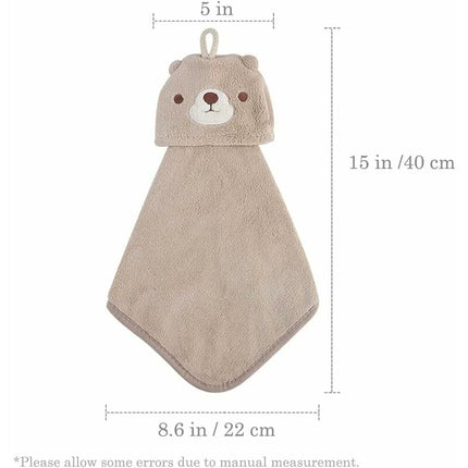 5 Pack Hanging Hand Towels With Hanging Loop Absorbent Coral Fleece Bathroom Towels Soft Thick Dishcloth ROund Hand.