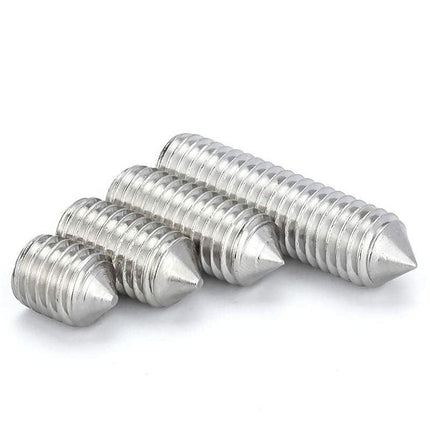 M6 Conical Grub Screws Stainless Steel Hexagon Grub Screws Allen Fasteners Point Screws M6×20Mm,20 pcs.