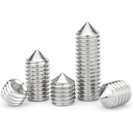 M6 Conical Grub Screws Stainless Steel Hexagon Grub Screws Allen Fasteners Point Screws M6×20Mm,20 pcs.