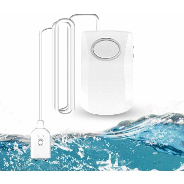 Water Leak Alarm 130Db, 95Cm Long Cable With Sensor, Home Security Water Leak Detection Alarm, Battery Included.