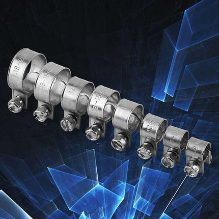 10 pcs Heavy Duty Stainless Steel Fuel Hose Clamps 6Mm-20Mm Optional Size For Plumbing (13-15Mm).