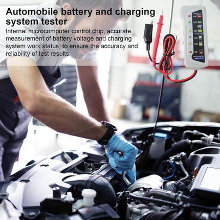 Car Battery Tester,High Accuracy LED Light 6V 12V Auto Battery Analyzer - Voltage Testers With Ergonomic Handle,.
