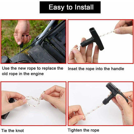 Starter ROpe/Pull Cord (3.5Mm 10M) With Starter Handle, Lawn Mower, Lawn Mower, Chainsaw, Brush Cutter, Universal Engine.