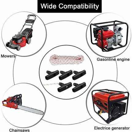 Starter ROpe/Pull Cord (3.5Mm 10M) With Starter Handle, Lawn Mower, Lawn Mower, Chainsaw, Brush Cutter, Universal Engine.
