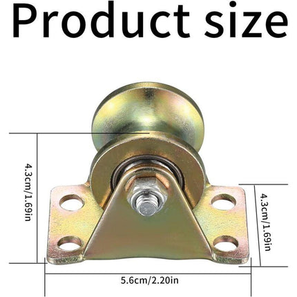 4 pcs Lifting Pulley, U-Groove Caster, Lifting Caster, Groove Wheel Cable Pulleys For ROpes Rail Gate Sliding (U-Groove.