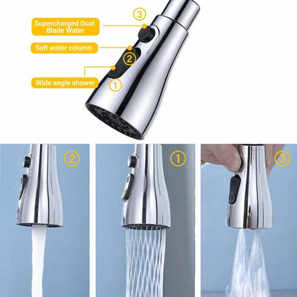 Kitchen Faucet Sprayer 3 Modes - 360 Degrees Kitchen Faucet Nozzle, Faucet Head, Sink Mixer Sprayer, Kitchen Faucet.