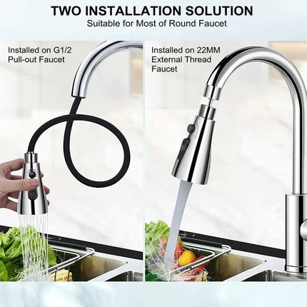 Kitchen Faucet Sprayer 3 Modes - 360 Degrees Kitchen Faucet Nozzle, Faucet Head, Sink Mixer Sprayer, Kitchen Faucet.