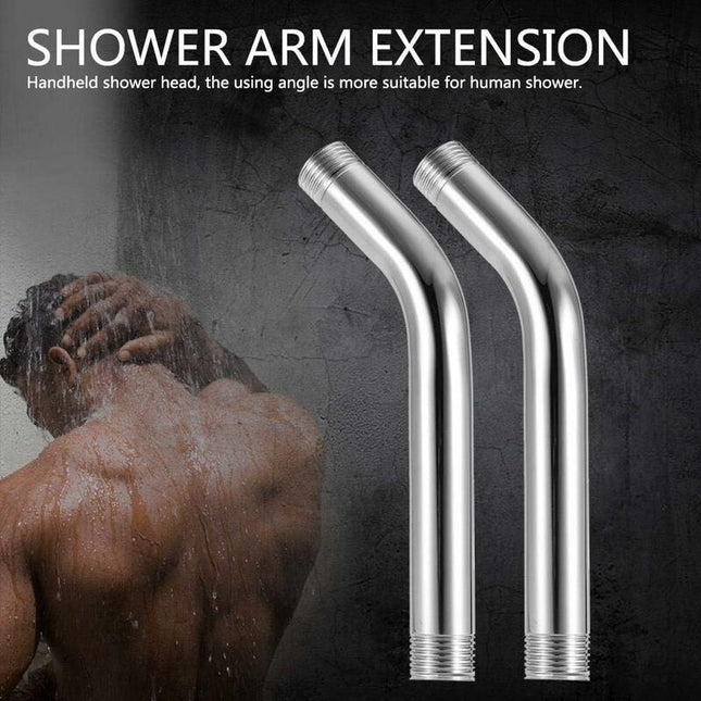 Shower Extension, Stainless Steel Shower Arm Wear-Resistant Rustproof Wall Mounted Handheld Extension Arm Bathroom Hose.