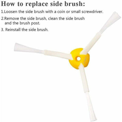 Replacement Side Brushes Accessory Kit For Irobot ROomba Series 500,600,700 I-RObot ROomba Side Brushes Kit For ROomba.