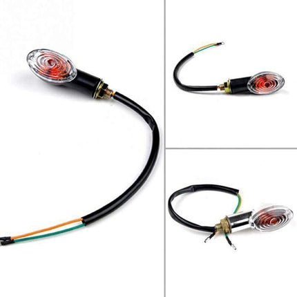 4 pcs Motorcycle Indicators Mini Turn Signal Lights 12V Waterproof Universal For Motorcycle Scooter Quad Cruiser Off.