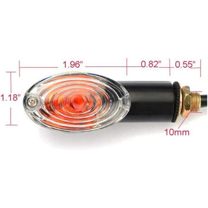 4 pcs Motorcycle Indicators Mini Turn Signal Lights 12V Waterproof Universal For Motorcycle Scooter Quad Cruiser Off.