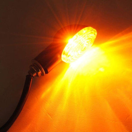 4 pcs Motorcycle Indicators Mini Turn Signal Lights 12V Waterproof Universal For Motorcycle Scooter Quad Cruiser Off.