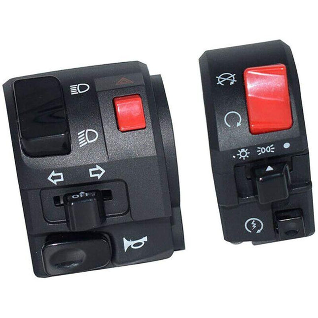 1 Pair Motorcycle Switch Handlebar Controller Switch Motorbike Horn Turn Signal Start Switch Button.