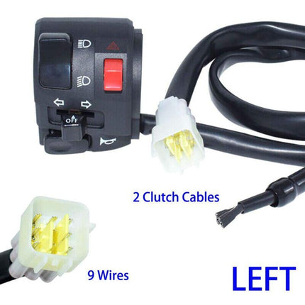 1 Pair Motorcycle Switch Handlebar Controller Switch Motorbike Horn Turn Signal Start Switch Button.