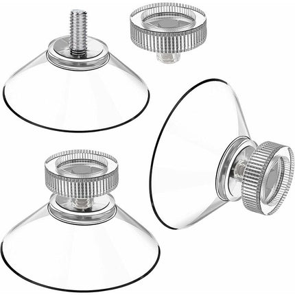 Suction Cup 25 pcs Set Suction Cups Ø 40 Mm M4 - Transparent Suction Knobs With Knurled Nut.