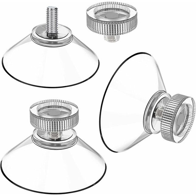 Suction Cup 25 pcs Set Suction Cups Ø 40 Mm M4 - Transparent Suction Knobs With Knurled Nut.