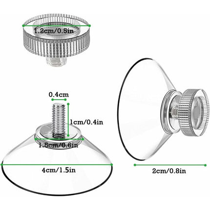 Suction Cup 25 pcs Set Suction Cups Ø 40 Mm M4 - Transparent Suction Knobs With Knurled Nut.