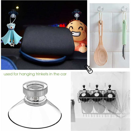 Suction Cup 25 pcs Set Suction Cups Ø 40 Mm M4 - Transparent Suction Knobs With Knurled Nut.