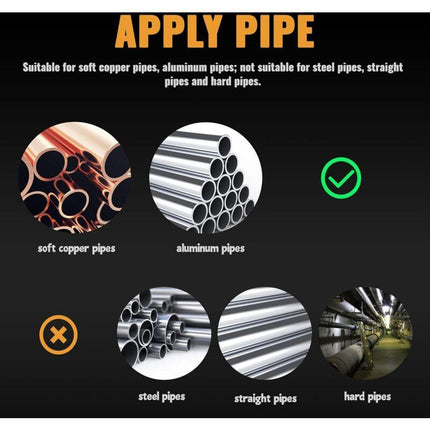 3 In 1 Manual Tube Bender 1/4'' 5/16'' 3/8'' 0-180° Bending Tools For Copper, Brass, Aluminum And Soft Metal.