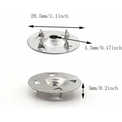 200 pcs 4-Prong Washers For Extruded Plasterboard, Thermal Insulation And Fixed Back Plate 28Mm.