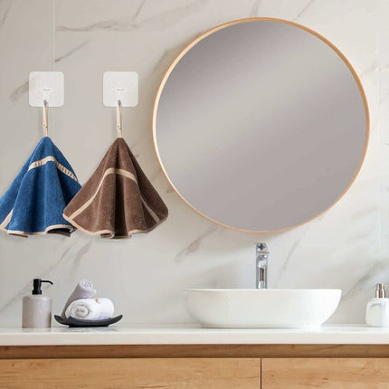 4 Pack Hanging Hand Towels With Hanging Loop Absorbent Coral Fleece Bathroom Towels Soft Thick ROund Hand Towels (4.