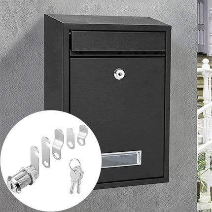 16Mm Cylinder Security Mailbox Lock With 5 Different Lock Plates And 2 Keys, Cabinet Cam Lock, Locker, Toolbox, Filing.