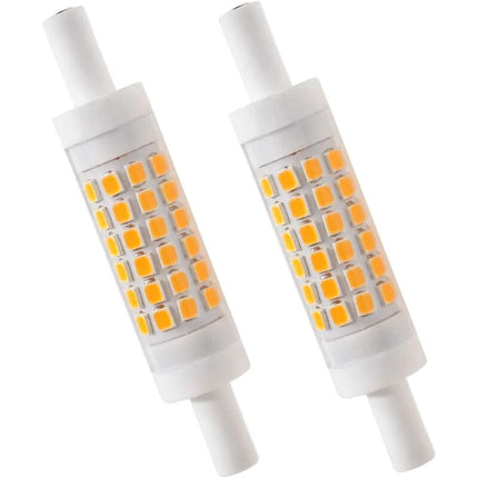 R7S LED 78Mm Dimmable Warm White 2700K 5W J78 LED Lamp 450Lm Replaces 50W Halogen Lamp Illuminant 230V 83 Ra, Pack Of 2.
