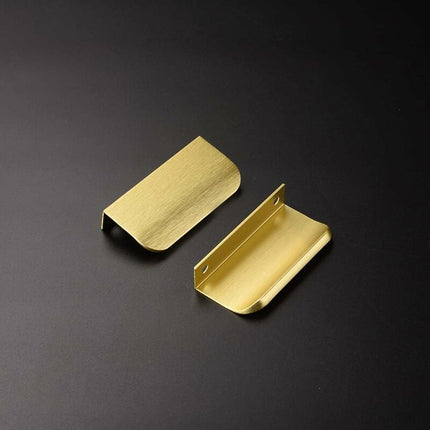 Invisible Gold Handle, 10 Pieces Gold Handle Gold Furniture Handle Invisible Furniture Handle Center Distance 64Mm.