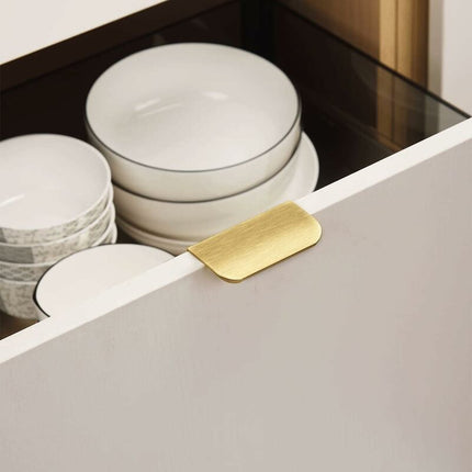 Invisible Gold Handle, 10 Pieces Gold Handle Gold Furniture Handle Invisible Furniture Handle Center Distance 64Mm.