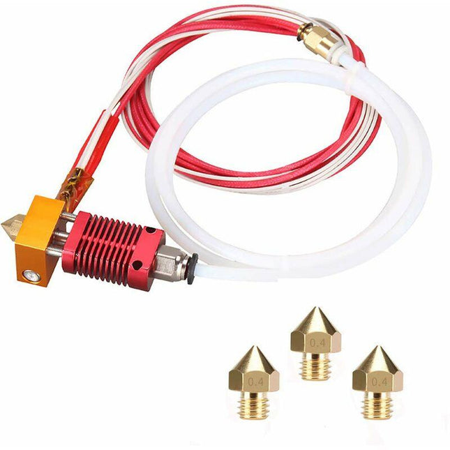 3D Printer Nozzle Kit Mk8 Hotend Kit Compatible With Alfawise U20 U30 Creality Ender 3 Assembled Mk8 Extruder Hot End.