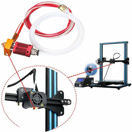 3D Printer Nozzle Kit Mk8 Hotend Kit Compatible With Alfawise U20 U30 Creality Ender 3 Assembled Mk8 Extruder Hot End.