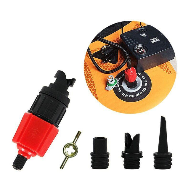 Inflatable Kayak Pump, Sup Air Inflation Valve Adapter And Gas Nozzle 4 pcs For Inflatable Structures.