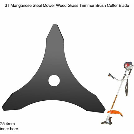 3 Teeth Outdoor Trimmer Head Manganese Steel Brush Blade Lawn Machine Accessories For 25.4Mm Diameter Brush Cutter.