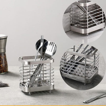 Cutlery Storage Drainer, Basket Holder For Knives, Forks, Spoons, Kitchen Utensils Cutlery Holder Stainless Steel,.