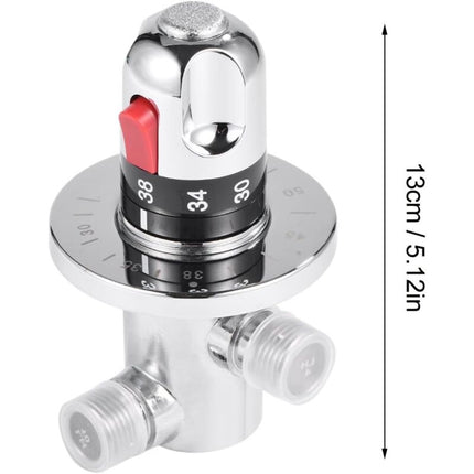 Hot Cold Water Mixer Valve Solid Brass Thermostatic Mixer Valve Fixed Temperature Mixing Valve For Kitchen Bathroom.
