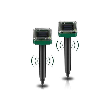 2 Pack Solar Rat Repellent Stakes - Ultrasonic Rat Repellent - Solar Rat Repellent For Snakes, Voles, Other Animals.