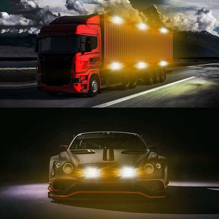 2 X 24LED Strobe Lights 12-24V Ultra Slim Emergency Hazard Light LED Emergency Strobe Lamp For Construction Truck Car.