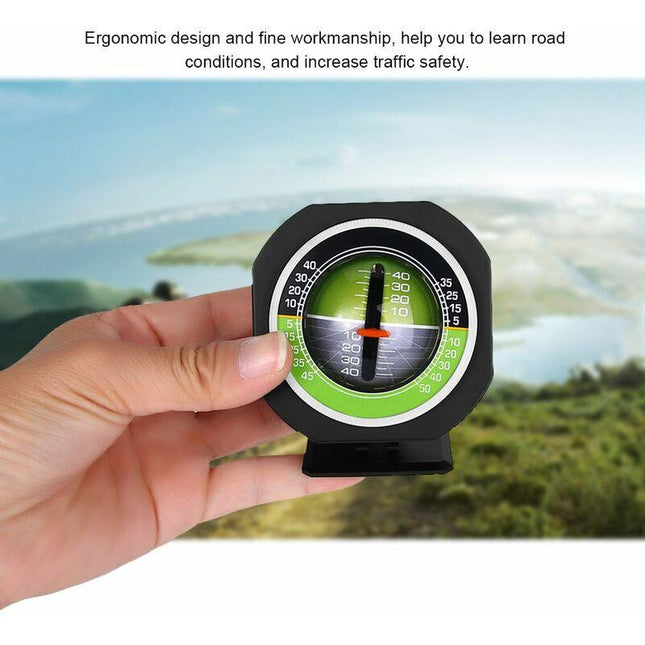 4X4 Inclinometer, Car Inclinometer, Outdoor Auto Mini Compact Compass Luminous LED Car Compass Angle Slope Meter.