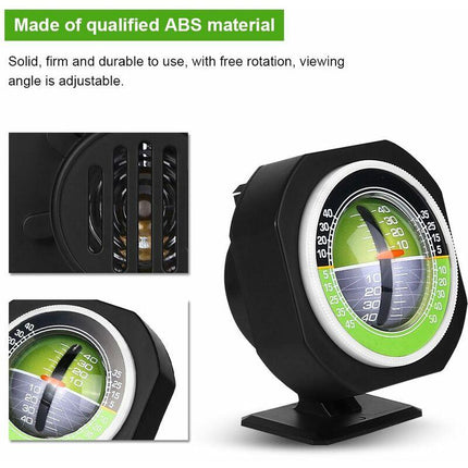 4X4 Inclinometer, Car Inclinometer, Outdoor Auto Mini Compact Compass Luminous LED Car Compass Angle Slope Meter.