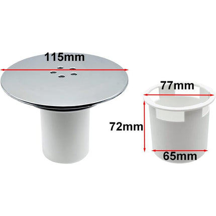 Shower Drain, 90Mm/115Mm Shower Drain, Replacement Trap Cover, Universal Shower Drain Cover, Chrome Shower Plug Cover,.